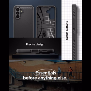 Spigen Rugged Armor dėklas Galaxy A37 5G matinis juodas