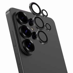 "Benks" grūdinto stiklo stiklas "Warrior Lens Protector" apsauginis stiklas kamerai, skirtas "Samsung Galaxy S26 Ultra" (objektyvas 5 vnt.), juodas