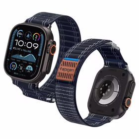 SPIGEN WBF0 dirželis APPLE WATCH 8 / 9 / 10 / 11 / SE / ULTRA (44 / 45 / 46 / 49 MM) tamsiai mėlynas