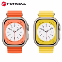 FORCELL F-DESIGN FA12 laikrodžio dirželis APPLE laikrodžiui 42 / 44 / 45 / 49 mm geltonas