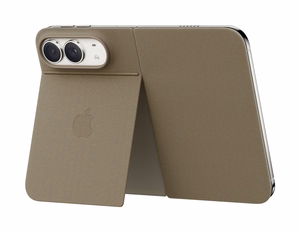 MKR64ZM/A atverčiamas dėklas iPhone Duo su atrama, pilkai rusvas