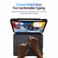 Dėklas su klaviatūra Dux Ducis DK Apple iPad 10.9 2022/iPad 11 2025 juodas