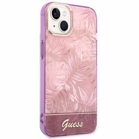 Guess GUHCP14MHGJGHP iPhone 14 Plus 6.7 "rožinis/rožinis kietas dėklas Jungle Collection