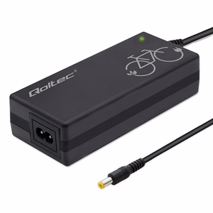 Qoltec 50761 – elektrinio dviračio akumuliatoriaus įkroviklis, 36 V / 42 V, 2 A, 5.5×2.5 mm jungtis