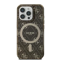 Guess IML 4G Background Magnetinis dėklas iPhone 16 Pro Max - rudas