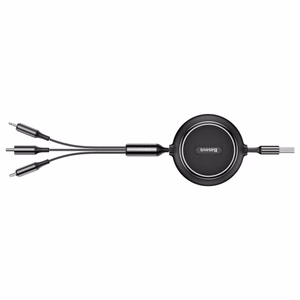 USB laidas Baseus 3in1 juodas 35cm / 120cm
