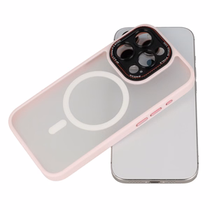 LK Magsafe dėklas telefonui Iphone 15 Plus šviesiai rožinis