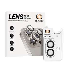 Apsauginis stiklas Tel Protect 3D objektyvo ant kameros Iphone 17 - juodas (objektyvas 2 vnt.)