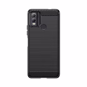 Carbon Case silikoninis dėklas telefonui Nokia C22 - juodas