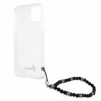Guess GUHCP13SKPSBK iPhone 13 mini 5.4" Permatomas kietas dėklas Juodas Perlas