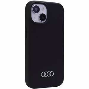 Audi Silikoninis dėklas iPhone 15 - juodas