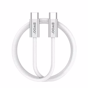 BWOO 240W плетеный кабель USB-C - USB-C BO-X317C-C 1m белый