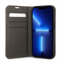 Dėklas telefonui Guess GUBKP14LHG4SHP iPhone 14 Pro 6.1" - rožinis / rožasis logotipas 4G Vintage Gold Logo