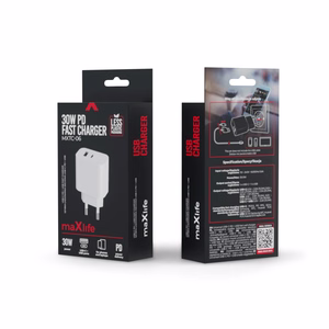 "Maxlife MXTC-06 PD QC įkroviklis 1x USB-C 1x USB 30W baltas