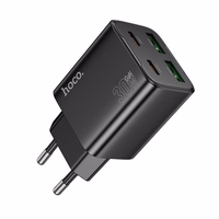 Įkroviklis telefonui Hoco 2 x USB C + 2 x USB A QC3.0 PD 3A 30W N56 juodas