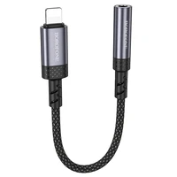 Borofone Adapter BV24 Graceful - Lightning to jack 3,5mm - grey