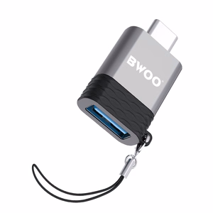 BWOO adapteris USB - USB-C pilkas OTG BZ-35