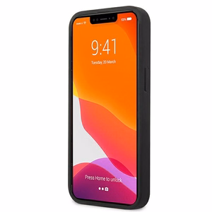 Mercedes AMG odinis karšto spaudimo dėklas iPhone 13 / 14 / 15, juodas