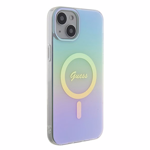 Guess GUHMP15MHITSQ iPhone 15 Plus 6.7" turkio/turkio kietas dėklas IML Iridescent MagSafe