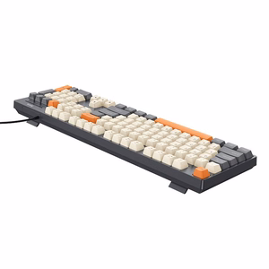 Проводная QWERTY-клавиатура Hoco GM61, трехцветная (белая, серая, оранжевая)