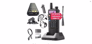 Baofeng UV-5R HTQ – nešiojamoji radijo stotelė, 3800 mAh akumuliatorius, USB-C