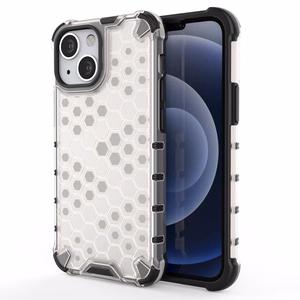 Honeycomb Case броневой чехол с TPU бампером для iPhone 13 mini прозрачный