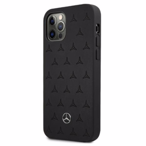 Mercedes Odinis žvaigždžių rašto dėklas iPhone 12 Pro Max - juodas