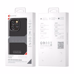 Comma dėklas Kevlar Mag iPhone 15 Pro Max juodas