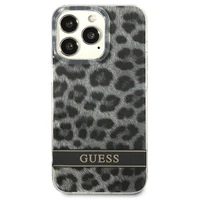 Guess GUHCP13LHSLEOK iPhone 13 Pro / 13 6.1" pilkas/pilkas kietas dėklas Leopardas