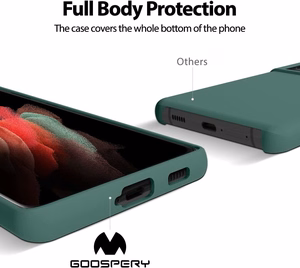 Dėklas Mercury Silicone Case Samsung A175 A17 4G/A176 A17 5G tamsiai žalias