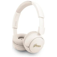 Guess belaidės ausinės BT HEADPHONES SCRIPT METAL LOGO smėlio spalvos