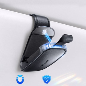 Joyroom JR-ZS511 saulės skydelio laikiklis su magnetiniu spaustuku, juodas