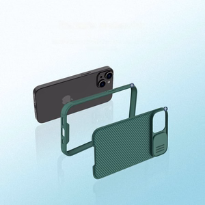 Nillkin CamShield Pro dėklas iPhone 14 Plus šarvuotas dėklas su kameros apsauga mėlynas