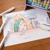 Dvipusiai markeriai - flomasteriai ARRTX Alp, 40 spalvų, pastelinių atspalvių