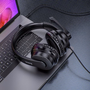 Проводные накладные наушники Jack 3,5 mm Hoco W103 черные