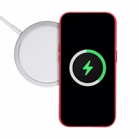 Dėklas Leather Mag Cover (MagSafe) skirtas iPhone 15 Pro Max raudonas