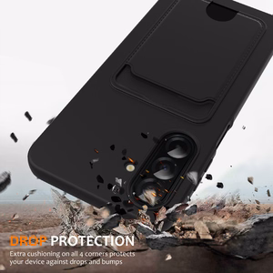 Hurtel TPU dėklas su kortelių laikikliu ir dirželiu per petį, skirtas „Samsung Galaxy A57 5G“ – juodas