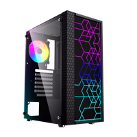 Gembird Fornax 2500 ARGB Gaming ATX kompiuterio dėklas, Midi Tower, apšvietimas, juodas