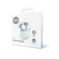 Setty Bluetooth ausinės TWS su įkrovimo dėklu TWS-0 baltos