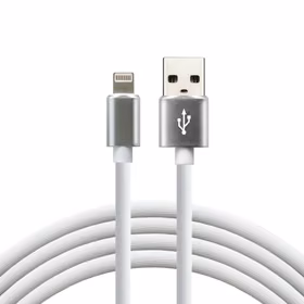 everActive USB Lightning laidas 1 m - Baltas, silikoninis, greito įkrovimo palaikymas, 2,4 A - CBS-1IW