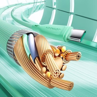 USB Laidas Joyroom "SA34-CC3" žalias "Type-C / Type-C" 100cm (iki 60W)