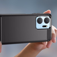 Karbono dėklas telefonui Honor Play 40 Plus / Honor X7a (m) - juodas
