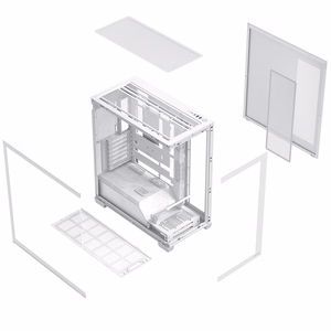 MODECOM kompiuterio korpusas VOLCANO STELLAR PLUS MIDI Balta