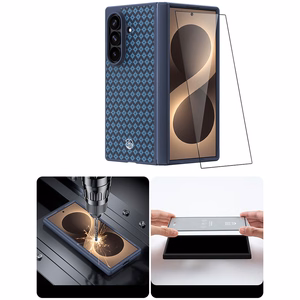 Benks Magnetic Armor Grid Pro Grand Combo dėklas (C.K.FL.SA.BE.C051), skirtas Samsung Galaxy Z Fold 8 Ultra, mėlynas