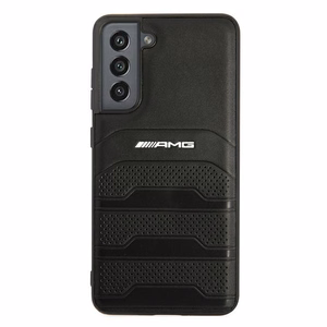 AMG AMHCS21FESGSEBK чехол для Samsung S21 FE G990 чёрный Leather Debossed Lines