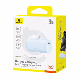 Išorinė baterija OS-Baseus Compact IP 5000mAh 20W (mėlyna)