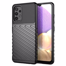 Thunder Case lankstus tvirtas tvirtas dėklas TPU dėklas telefonui Samsung Galaxy A72 4G juodas