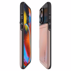 Spigen Slim Armor CS dėklas telefonui iPhone 15 Pro Max - rožinis