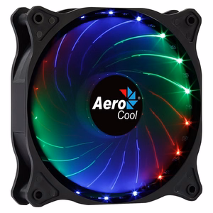 Aerocool COSMO12FRGB kompiuterio ventiliatorius 12 cm LED RGB Molex tylus juodas