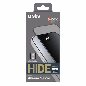SBS Hide Full Cover privatumo stiklas iPhone 18 Pro, 0.33mm